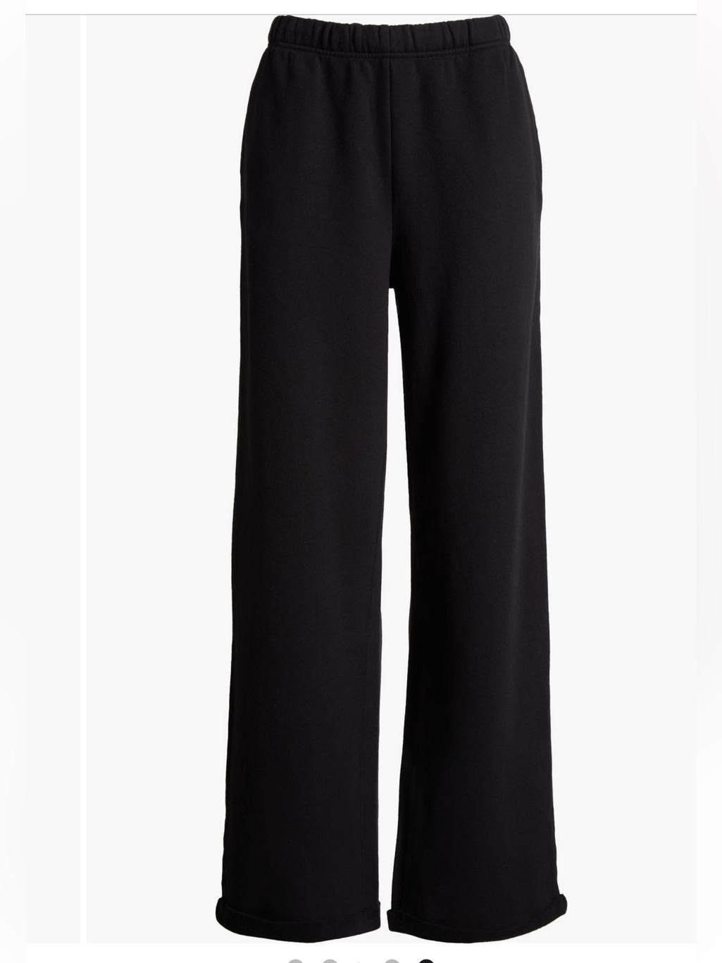 Skims Black Wide-Leg Track Pants